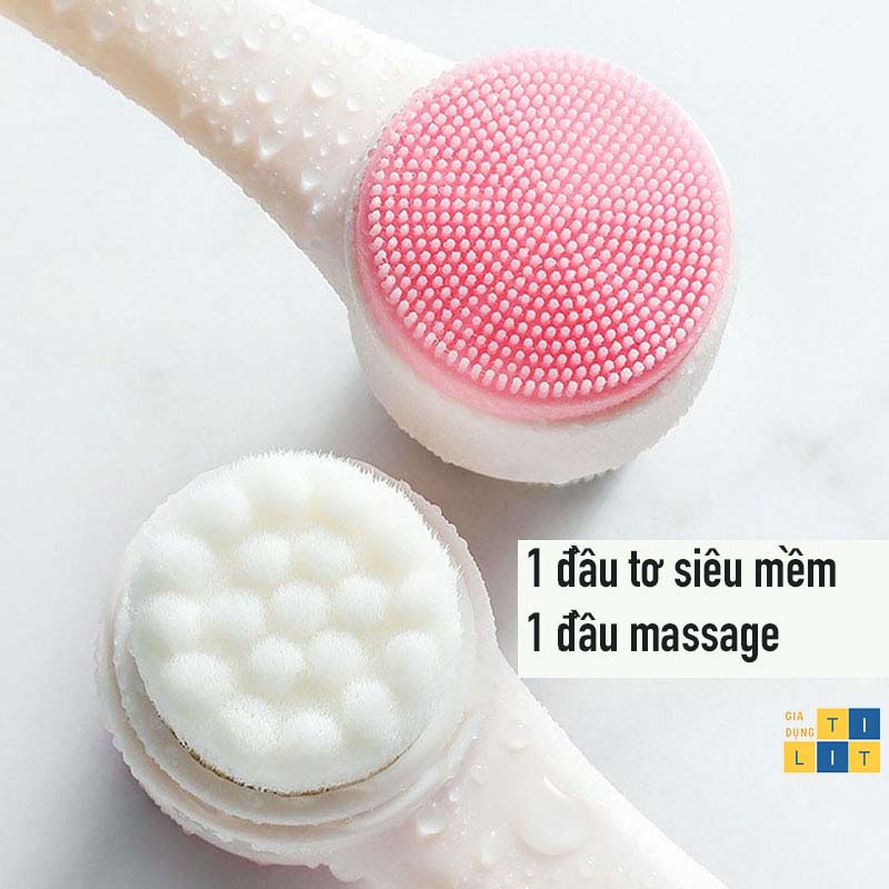 Cọ Rửa Mặt 2 Đầu Massage Siêu Sạch Hàn Quốc (Cọ Rửa Mặt)