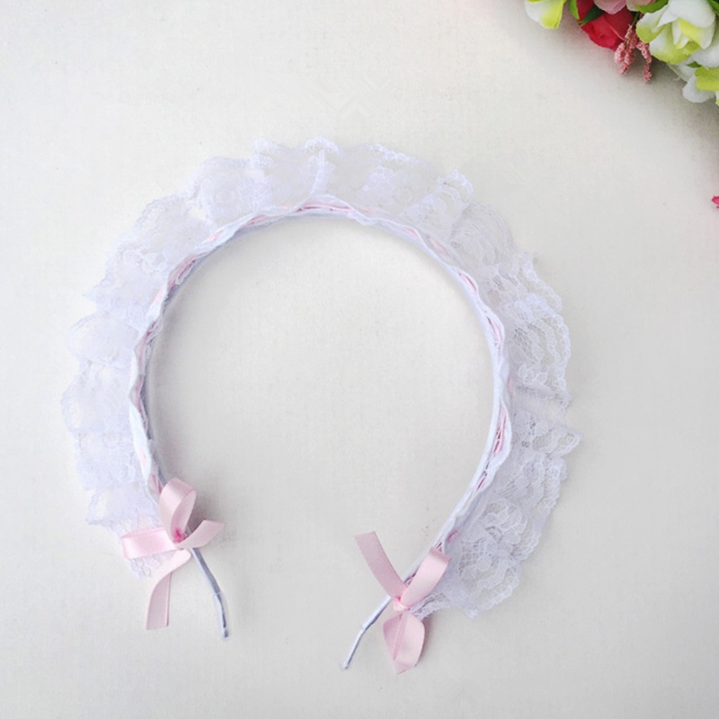 Băng Đô Ren Lưới Hóa Trang Cô Hầu Gái Dễ Thương