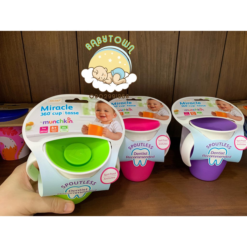 Cốc tập uống 360 độ có tay cầm Munchkin 207ml ( giao màu ngẫu nhiên)