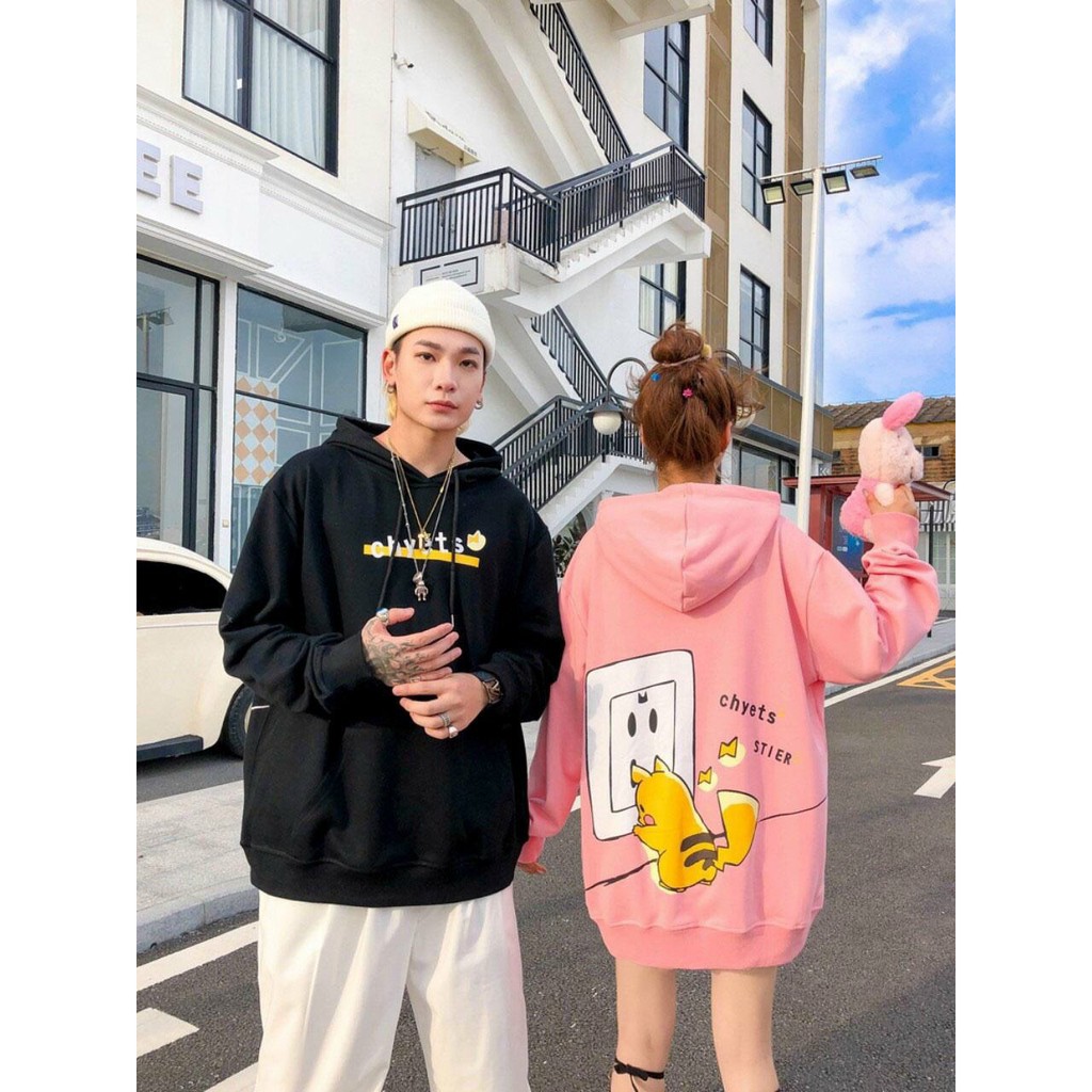Áo khoác, áo hoodie unisex nam nữ nỉ ngoại chyets logo lưng có túi dễ thương năng động thời trang học đường | BigBuy360 - bigbuy360.vn