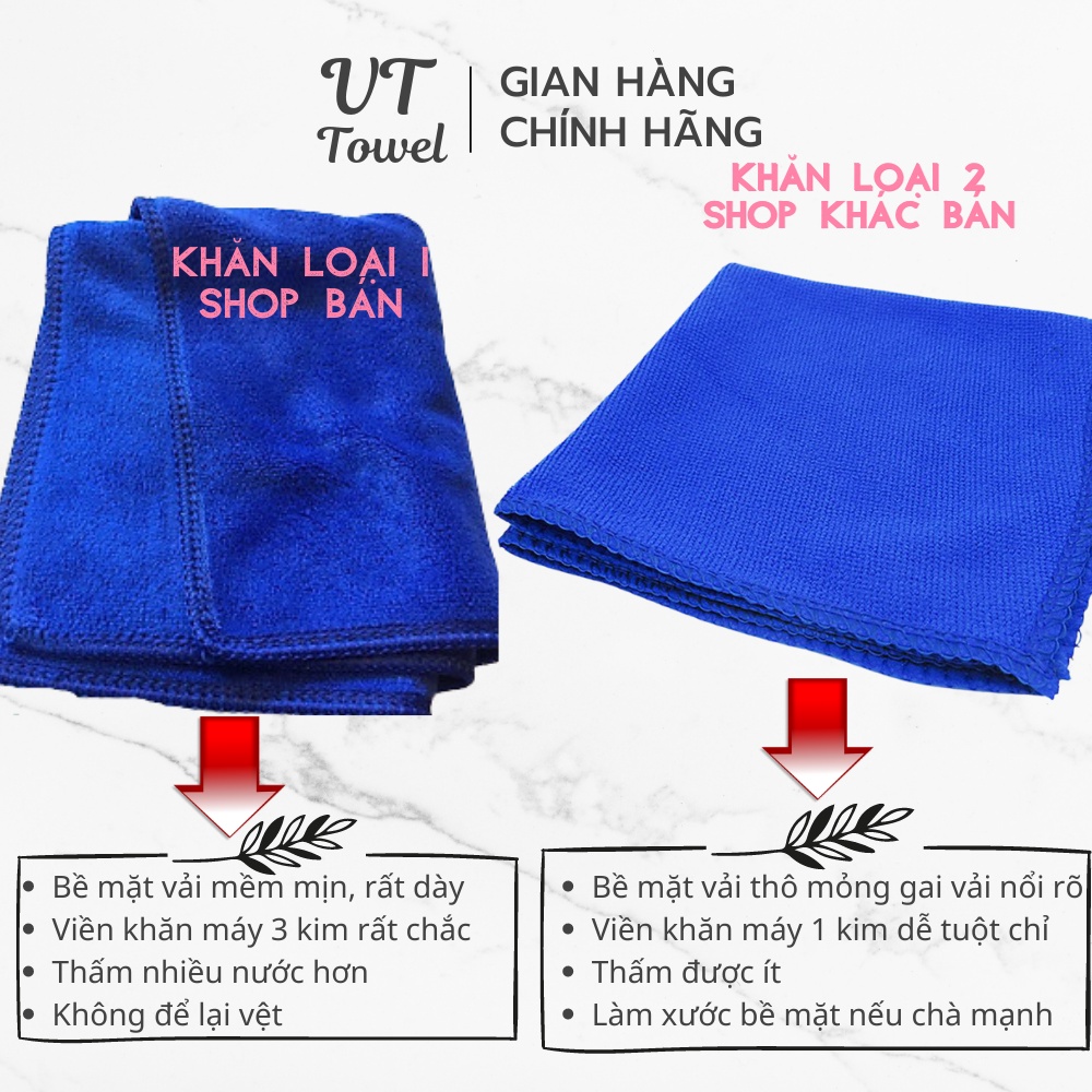 Khăn Lau Ô Tô Lau Bếp Lau Kính Lau Tay  Xe Hơi Kích Thước 30x30cm Nhiều Màu Cao Cấp
