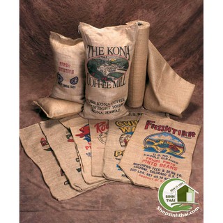 Bao bố mới - bao bố thô đựng nông sản củ quả, bọc chậu cây, đựng đồ đạc 75cm x 105cm