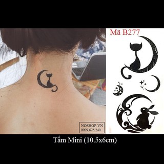 Xăm dán tattoo thỏ B277