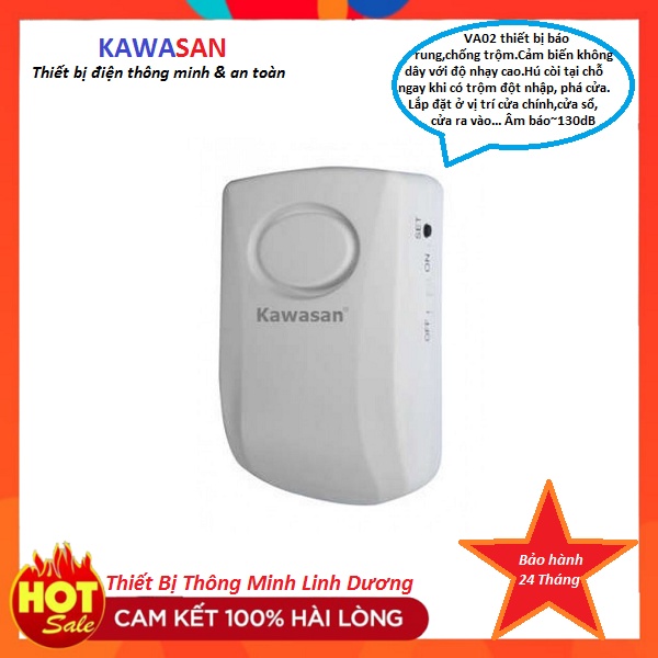 Thiết Bị Cảm Biến Báo Rung, Chống Trộm Không Dây KAWASAN VA02 Hàng Chính Hãng, Sản Phẩm Bảo Vệ An Toàn Cho Ngôi Nhà Bạn