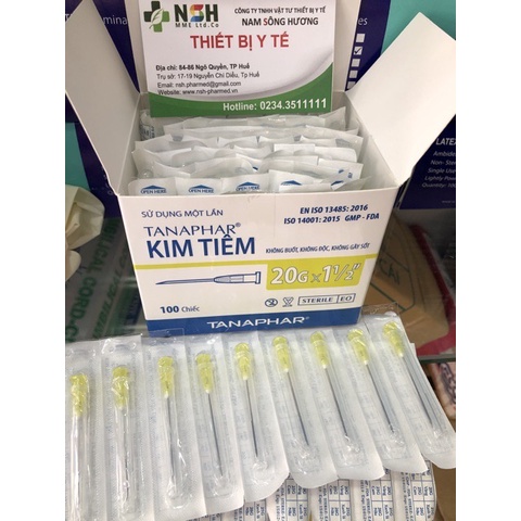 ❤  Đầu kim tiêm vô trùng 18G 20G 23G 25G 26G TANAPHAR ĐẦU KIM TIÊM SẠC LẤY THUỐC 18G 20G 23G 25G 26G TANAPHAR