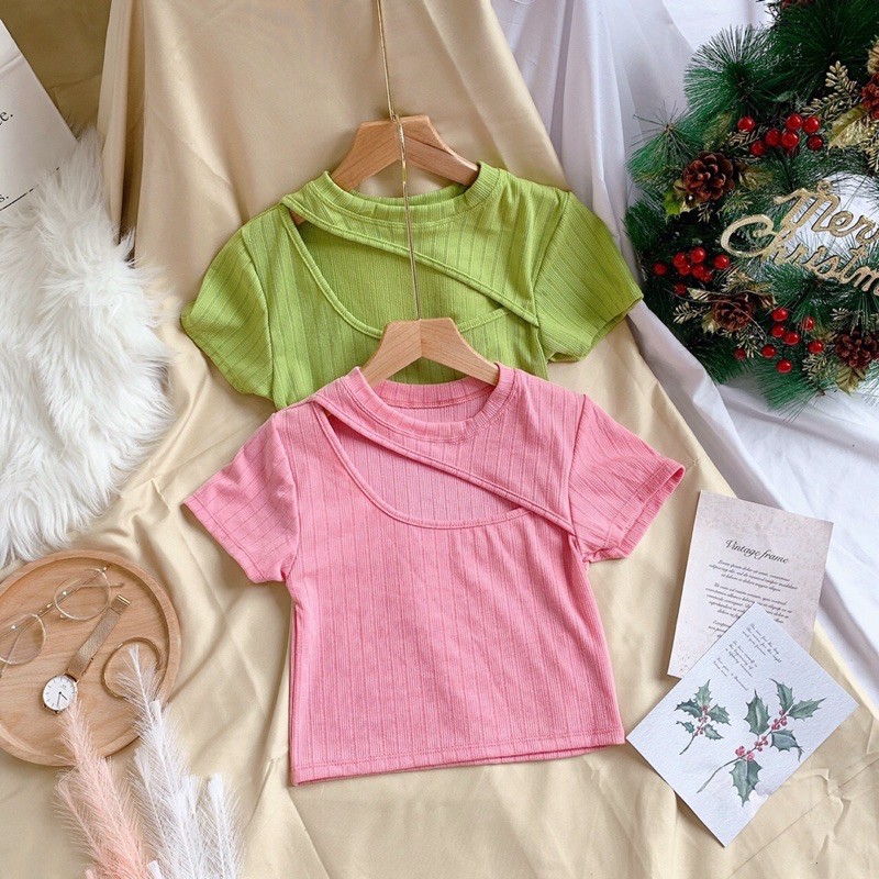 Áo kiểu khoét ngực basic