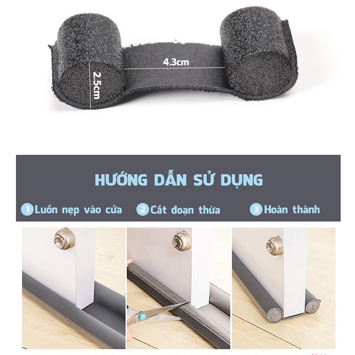 Ron Dụng Cụ Thanh Nẹp Xốp Chèn Chắn Cửa Chống Bụi Côn Trùng Dài 95cm Legaxi