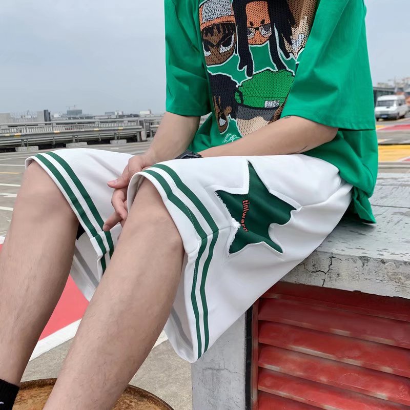 Quần Short Thể Thao Nam Thêu Hình Ngôi Sao Thời Trang Hàn Quốc