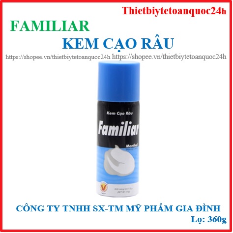 [Chính hãng] Kem (bọt) cạo râu Brut Familiar Menthol 300g