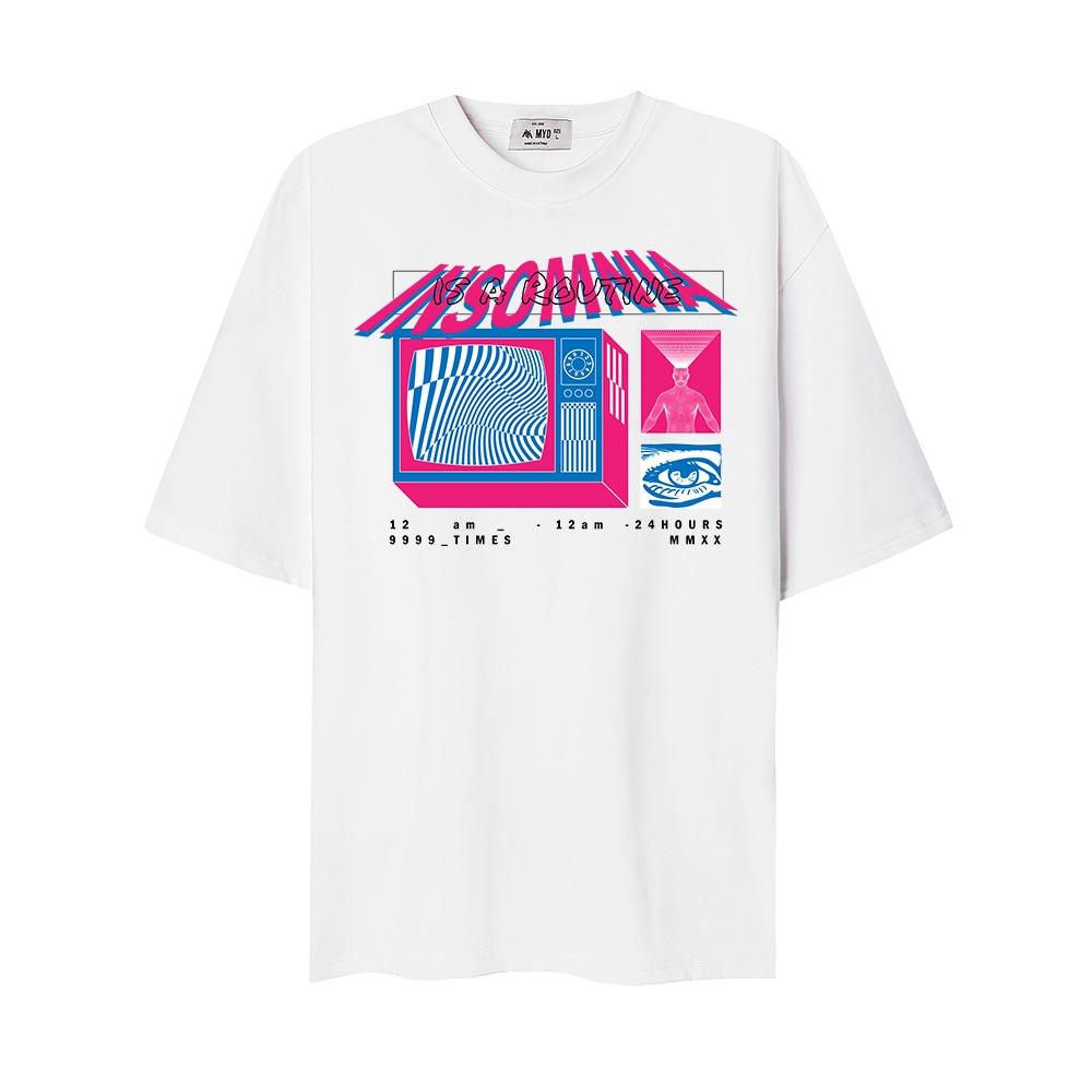 Áo Unisex MYO Vải Cotton In Hình Television 2687