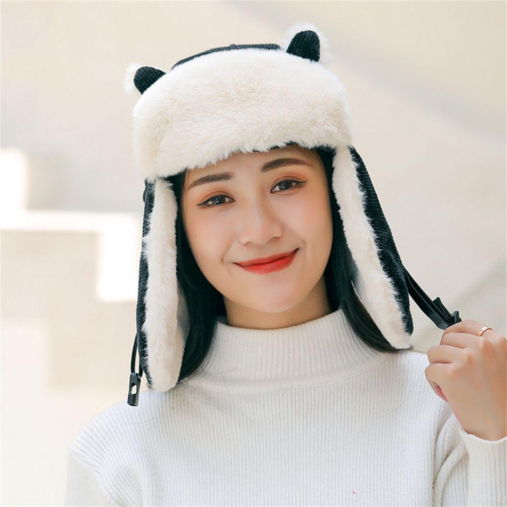 Mũ Len Trùm Tai Giữ Ấm Chống Lạnh Thời Trang Thu Đông