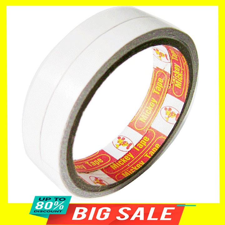 Sale Băng dính 2 mặt loại mỏng các cỡ từ 1cm-5cm (dài 2mét/cuộn) Anasa