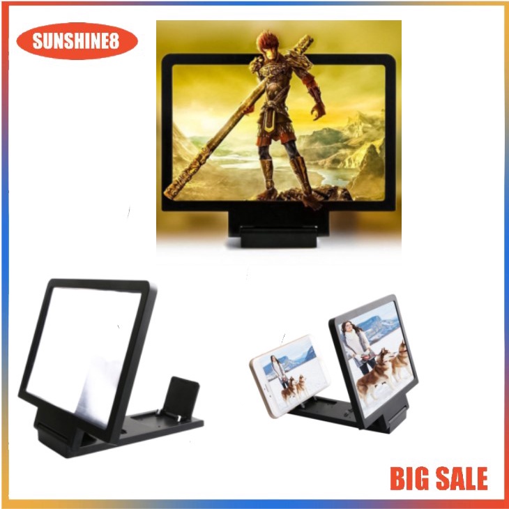 【SUN】❇️Fast shipping❇️Màn hình phóng to di động 3D Di động Bộ khuếch đại điện thoại di động Giá đỡ kính lúp