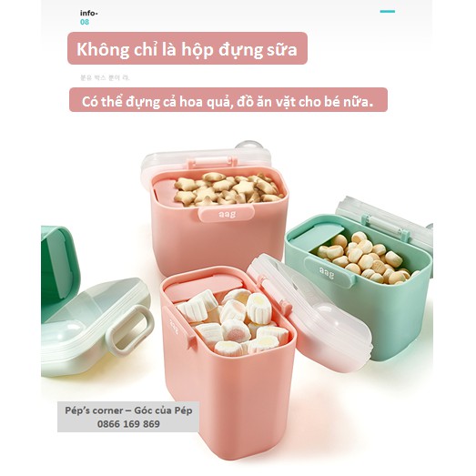 Hộp đựng sữa bột cao cấp cho bé