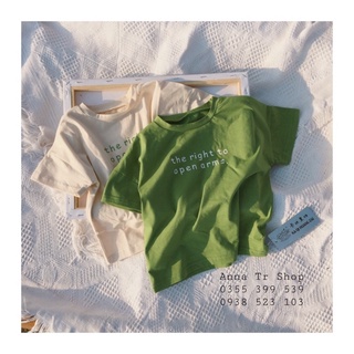 Áo thun cổ tròn cotton Bé Trai- Bé Gái