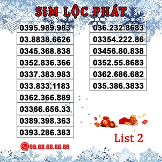 Sim Lộc Phát VIETTEL Giá Siêu Rẻ, List 2- Đăng Ký Gói V120N – Hỗ Trợ Đăng Ký Chính Chủ