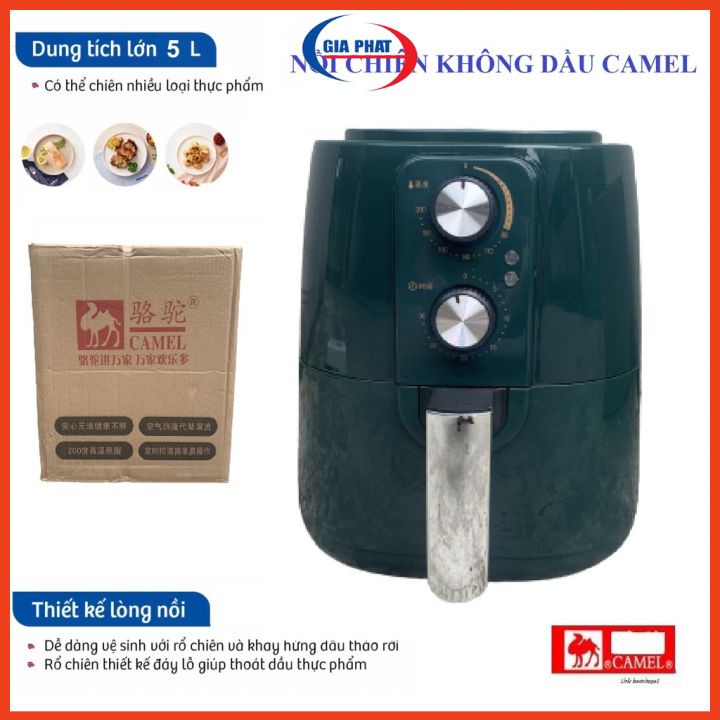 Nồi chiên không dầu Camel 5L/6,5L/8L - Bảo hành 6 tháng