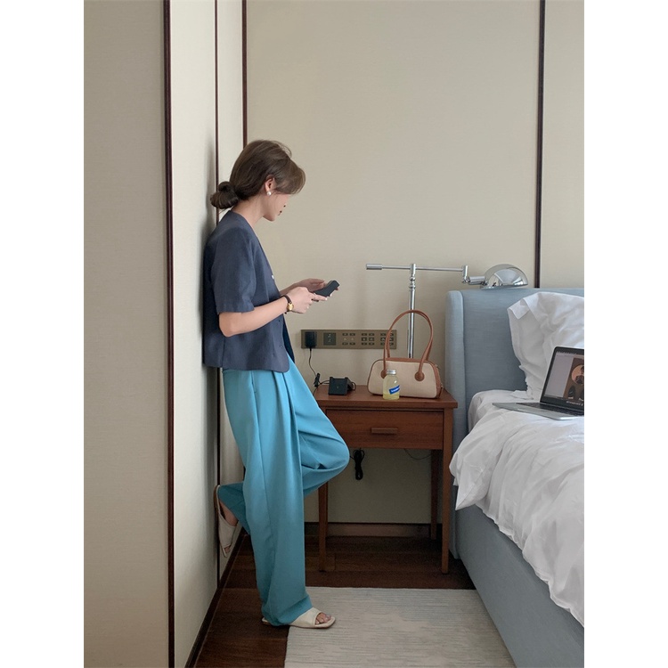 [KS-SM12] Sơmi Cổ Tròn Basic, Sơmi Croptop Cộc Tay, Sơmi Cổ Tàu Chất Voan Phong Cách Hàn Quốc 29August | BigBuy360 - bigbuy360.vn