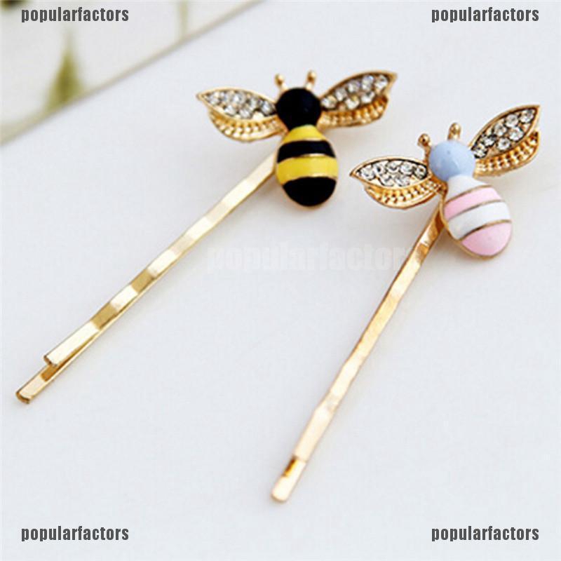 Kẹp Tóc Hình Chú Ong Đính Đá Dễ Thương Cho Nữ