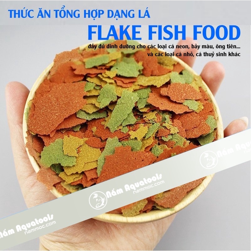 Thức Ăn Cá Cảnh Flake Fish Food  | Thức Ăn Tổng Hợp Dạng Lá | Đầy Đủ Dinh Dưỡng Cho Cá Nhỏ, Cá Thuỷ Sinh Khác