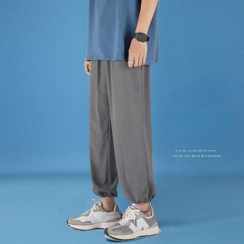 Quần Lửng Ống Rộng Bằng Lụa Mát Thời Trang Mùa Hè Dành Cho Nam