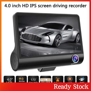 Ready Stock Dash Cam Car Dvr 3 Camera Lens IPS Rear View Multi Function