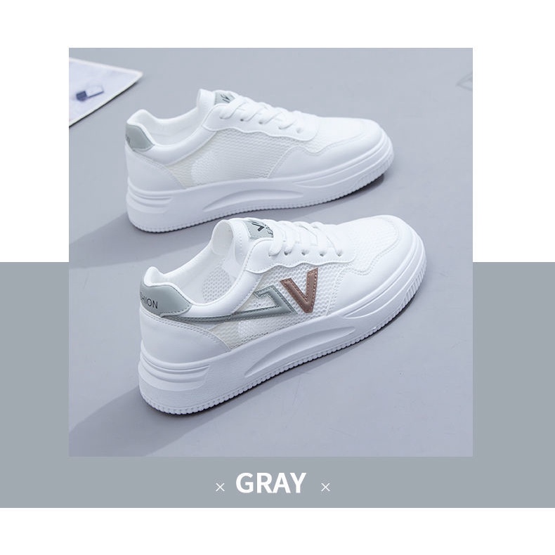 Giày sneaker phối lưới thoáng khí thời trang thích hợp cho nữ