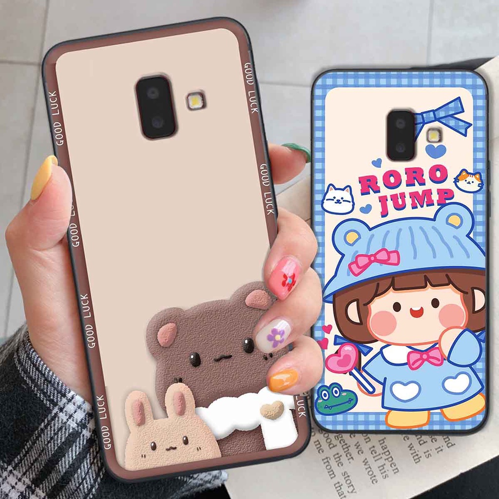Ốp Samsung J6 2018 / J6 Plus bear brick, gấu đáng yêu, dễ thương