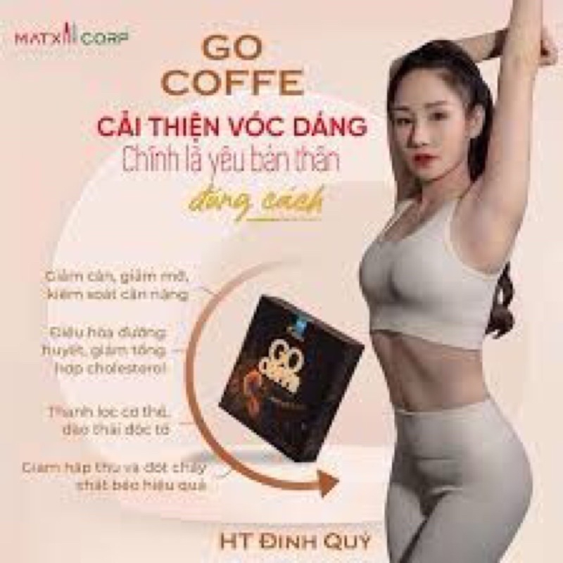 [Mã GROSALE giảm 10% đơn 150K] Cà Phê Giảm Cân Go Coffee - Giảm mỡ bụng - Chính hãng Matxi Corp