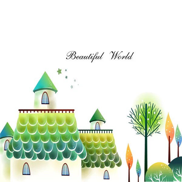 Decal trang trí kính cao cấp mẫu Ngôi Nhà Xanh lá (60cm x 58cm)