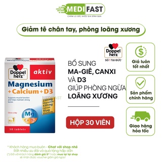 Viên uống bổ sung Canxi phòng ngừa loãng xương Doppelherz Magnesium + Calcium + D3 - Hộp 30 viên Nhập khẩu từ Đức