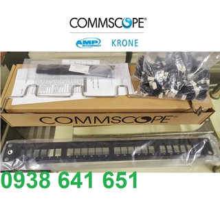 Patch panel cat6 24 port AMP (Commscope) 1375014-2 / CPP-UDDM-SL-1U-24 có CO,CQ