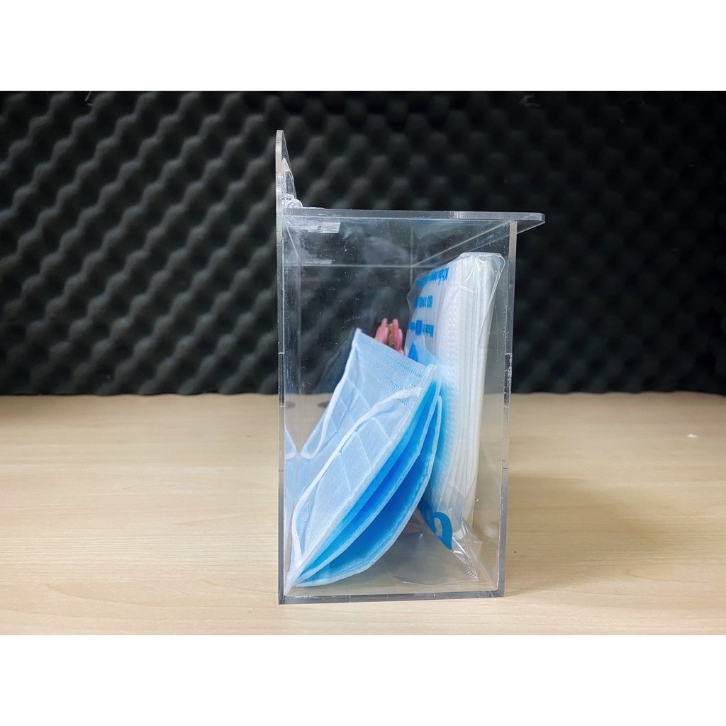 Hộp đựng khẩu trang bằng acrylic 20cm tiện ích