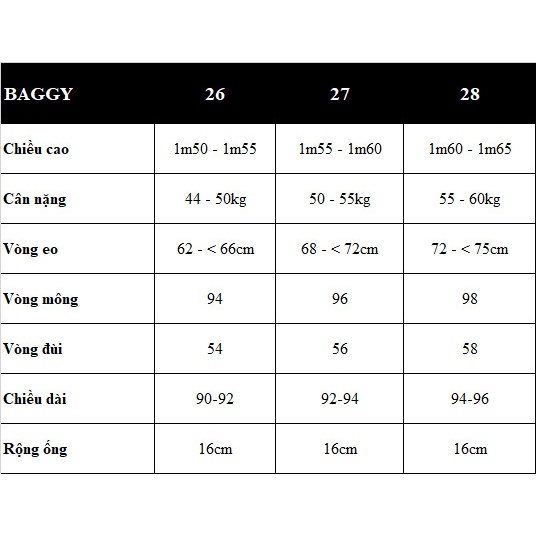 Quần Baggy Jeans Nữ Lưng Cao Màu Xanh B-02