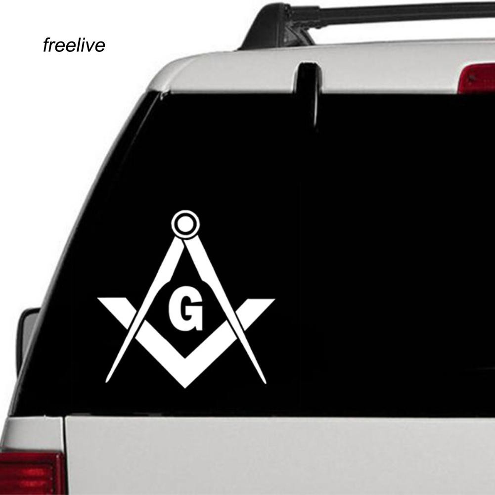 Decal dán xe hơi Logo Freemason