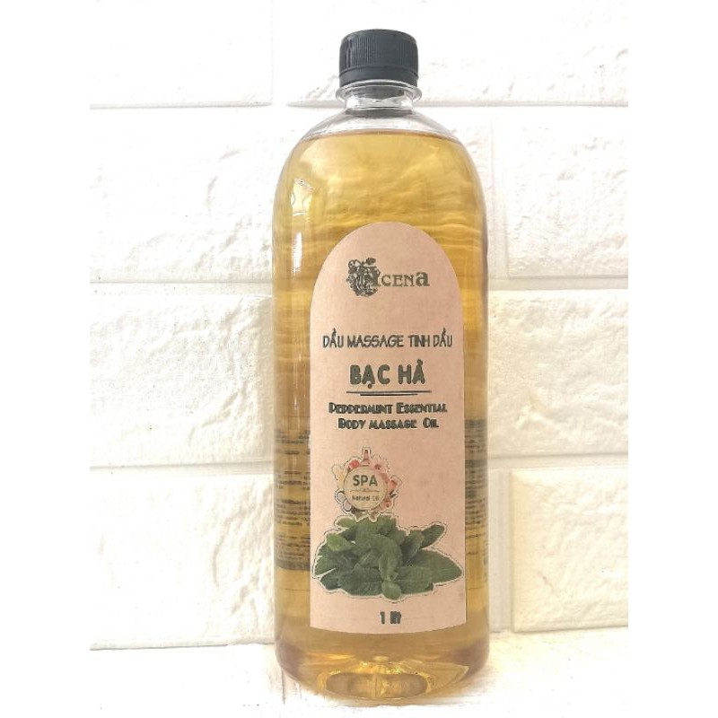 Dầu Massage Body Tinh Dầu Bạc Hà ACENA 1000ml The Mát Hỗ Trợ Xoa Bóp Cơ Khớp