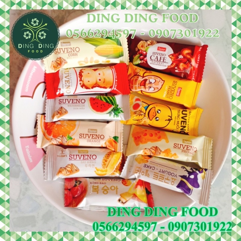 [ 1Kg ] Bánh Sữa Chua Xốp Giòn ( 100 Cái Hơn ) Thiên Thảo Suveno - Mix Nhiều Vị - DING DING FOOD