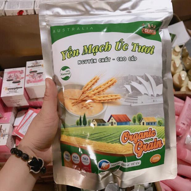 YẾN MẠCH ÚC TƯƠI 1KG CÁN MỎNG, NGUYÊN HẠT