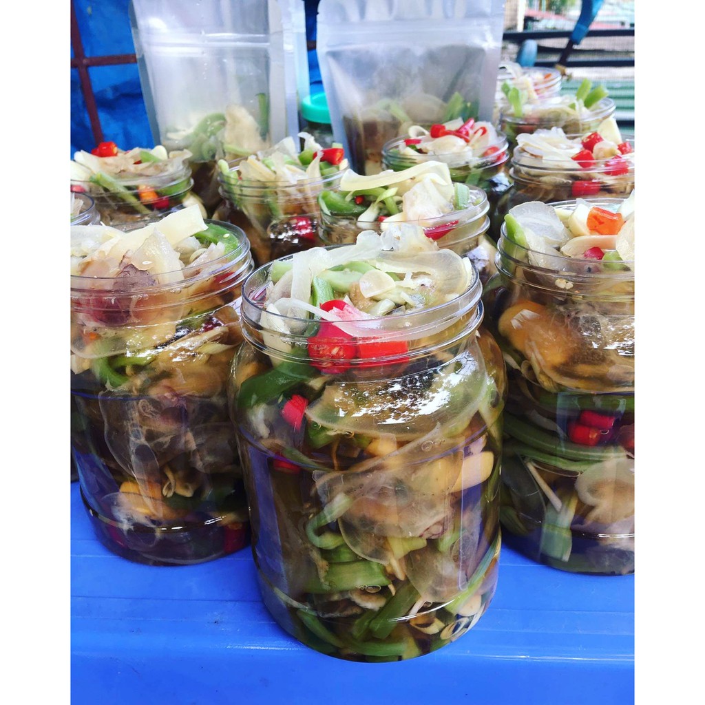 Gân bò ngâm rau tiến vua ròn sần sật siêu ngon, hũ 1kg