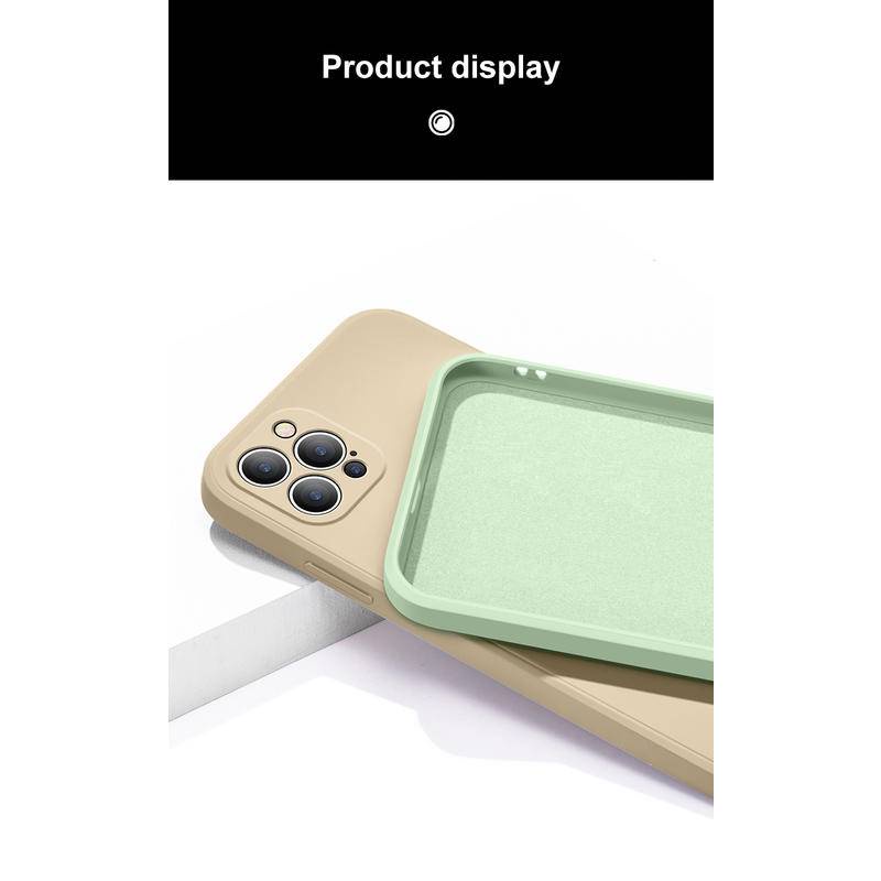 Ốp Điện Thoại Silicon Dạng Dẻo Hình Vuông Bảo Vệ Toàn Diện Cho iPhone X XS Max XR 6 7 8 Plus SE 2020 2022 SE3