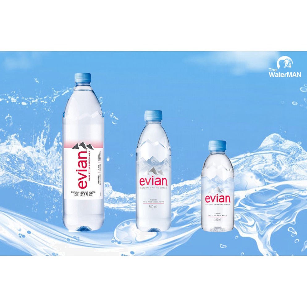 Nước suối Pháp EVIAN dung tích 500_750_1500ml