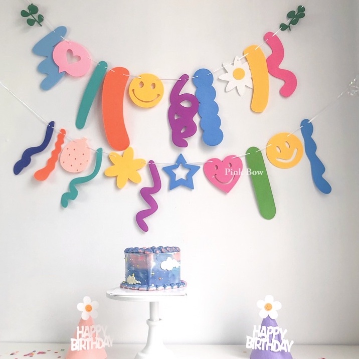 Dây treo hình Đủ Kiểu/ PHI HÀNH GIA/ HOA/ MẶT CƯỜI bằng Nỉ/ Giấy/ Bông trang trí Tiệc tùng, Phòng ở, Hàng Quán Cafe