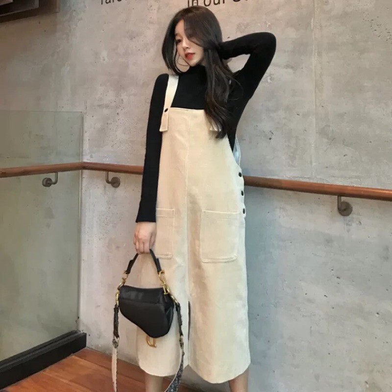Set yếm váy nhung tăm