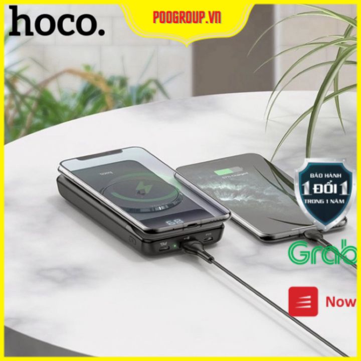 Pin Sạc Dự Phòng Không Dây Hoco J76 10.000mAh - Hỗ Trợ Sạc Nhanh QC3.0 và PD20W - Cổng TypeC in/out BH 12TH Poogroup