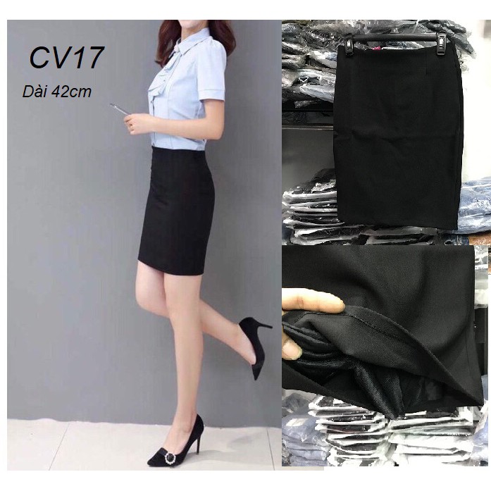Chân Váy Công Sở Ngắn Trên Gối Có Quần Liền Trong - CV17
