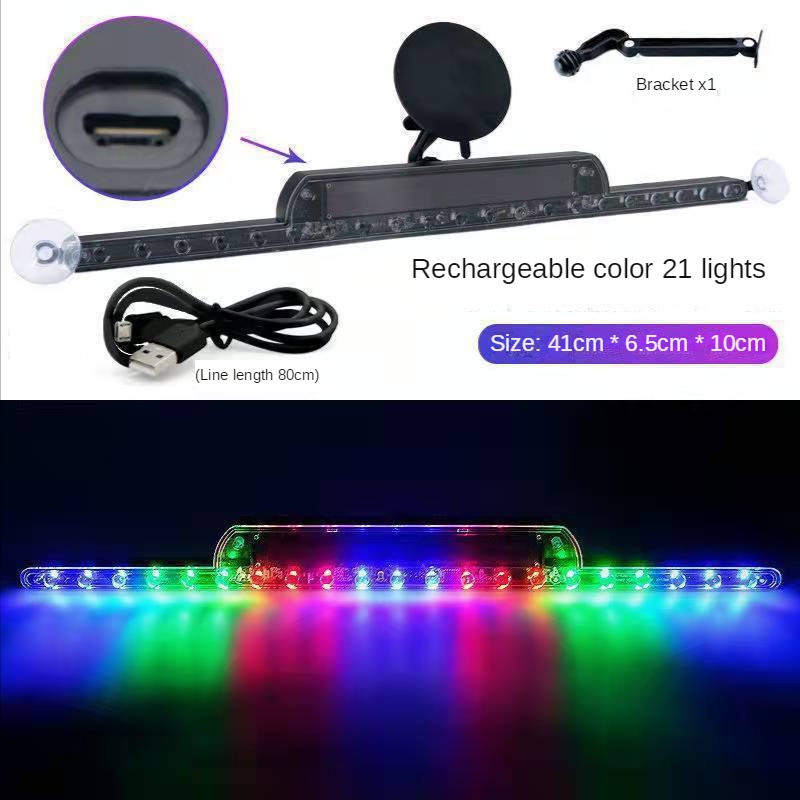 Đèn LED Cảnh Báo 21 Bóng Sử Dụng Năng Lượng Mặt Trời Chống Va Chạm Đa Năng An Toàn Cho Xe Hơi