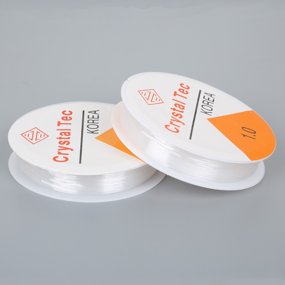 Cuộn dây cước co giãn trong suốt 0.5-1.0mm dành cho làm đồ trang sức thủ công