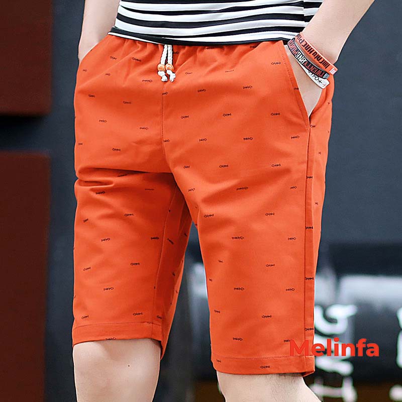 (Xả kho)Quần short nam mùa hè vải thô cotton họa tiết phong cách Hàn Quốc mã VAQ0125