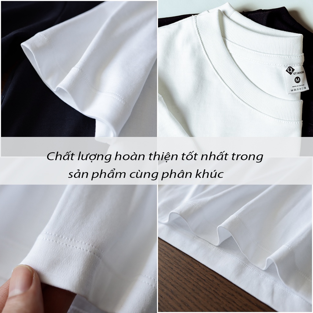 Áo thun nam tay ngắn unisex phông trơn nam nữ cộc tay Qt.house