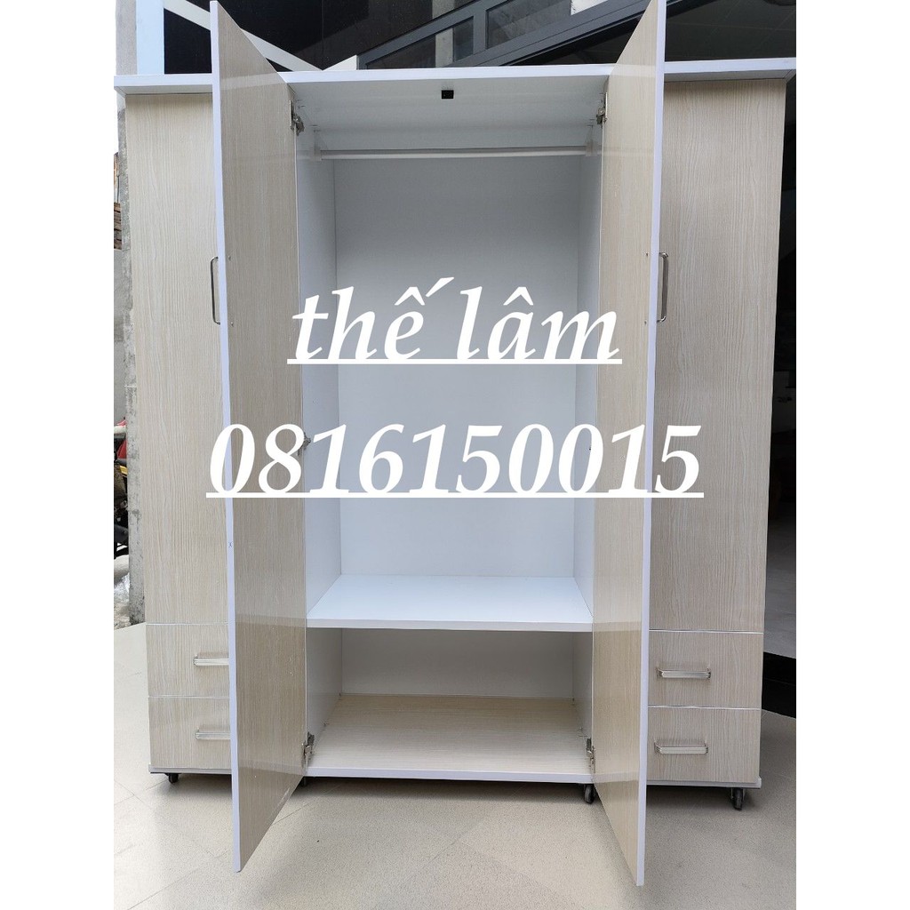 Tủ 4 cánh nhựa đài loan cao cấp 1m80x1m45x50cm